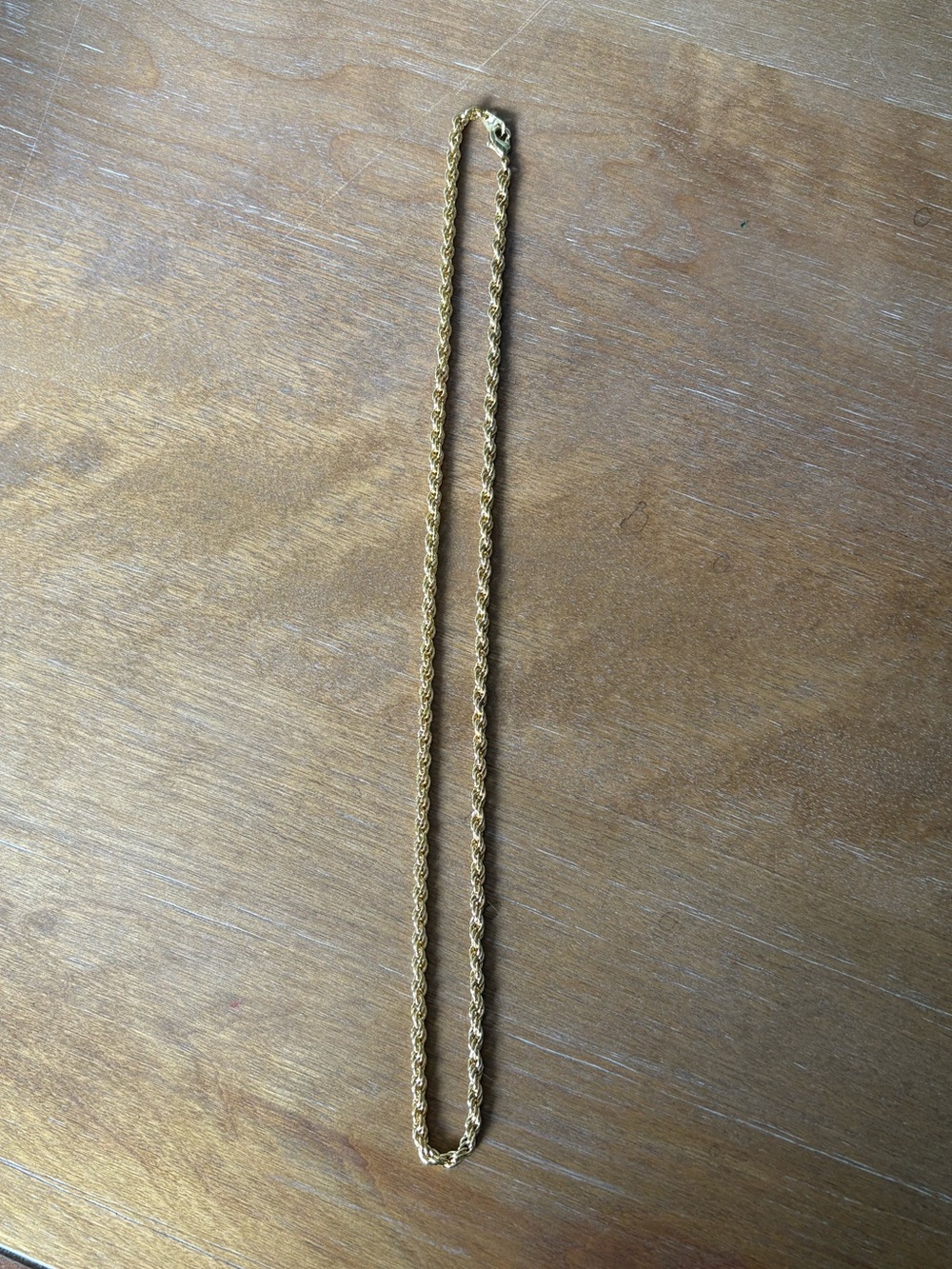 Gold Rope Chain Necklace